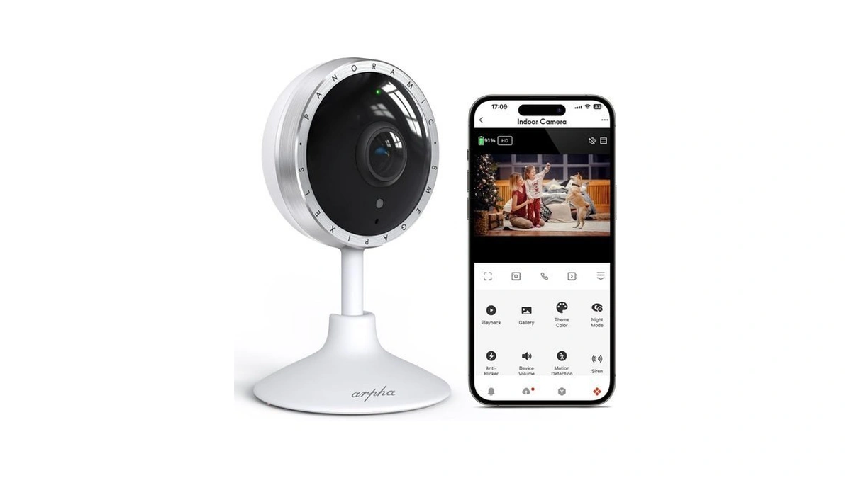 Arpha 4k Indoor Security Camera Wifi Pet Camera For... - Coupon