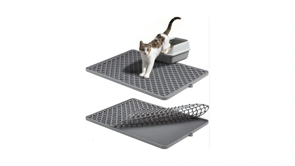 Premium Double-layer Silicone Cat Litter Mat... - Coupon