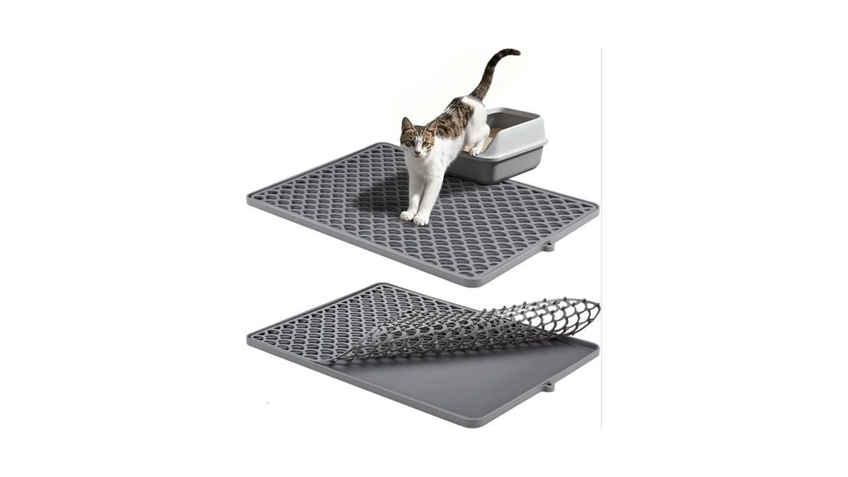 Premium Double-layer Silicone Cat Litter Mat... - Coupon