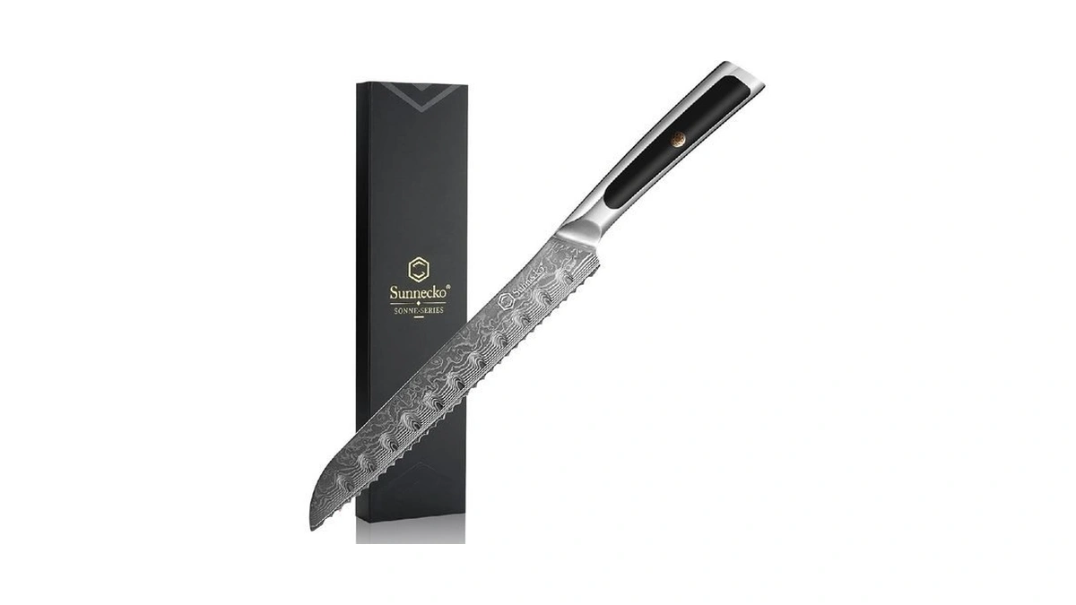 Sunnecko 8-inch Bread Knife Serrated Knife For... - Coupon