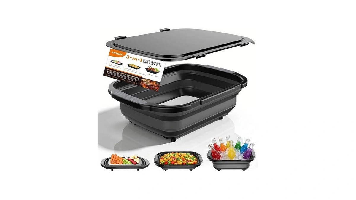 Collapsible Bbq Prep Tubs With Titanium Cutting... - Coupon