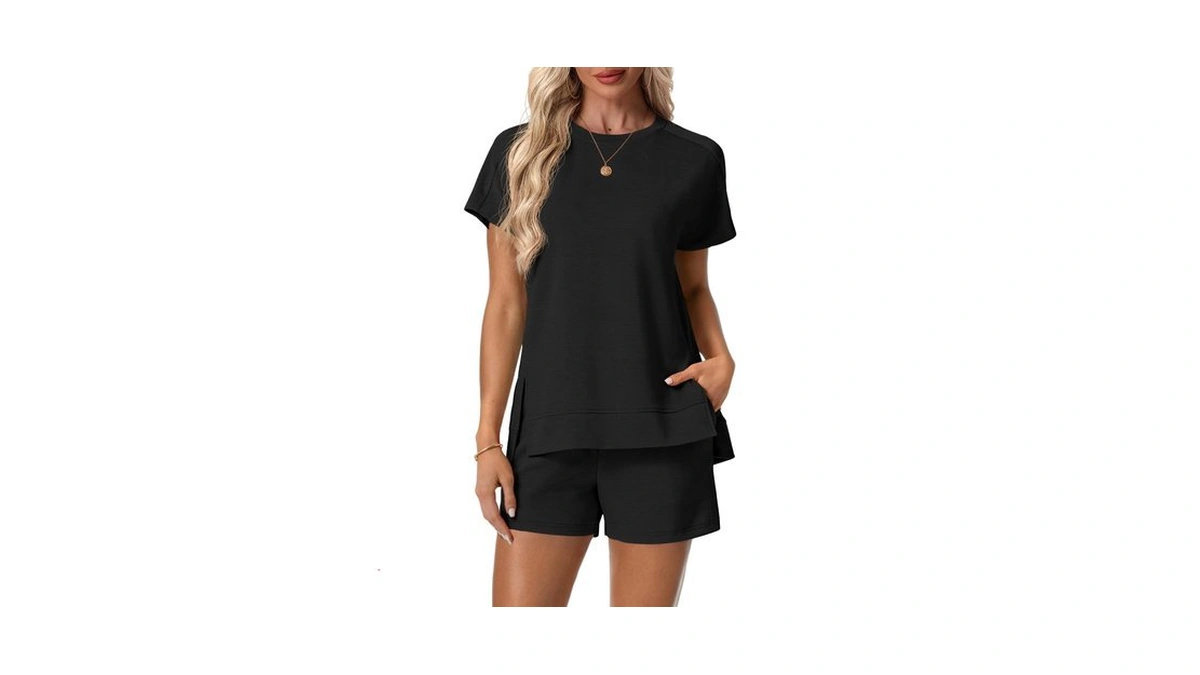 Lepunuo Shorts Sets Women 2 Piece Outfits Summer... - Coupon