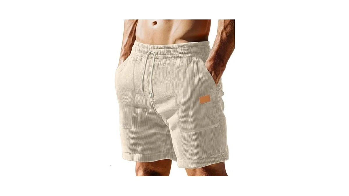 Sailwind Workout Shorts Men Casual Corduroy... - Coupon