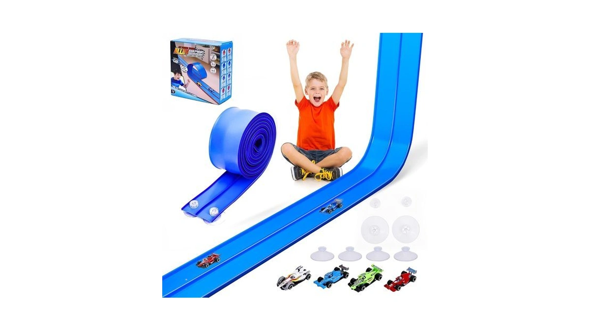 Futesi Flexible Race Car Track For Kids 15 Ft Flex... - Coupon