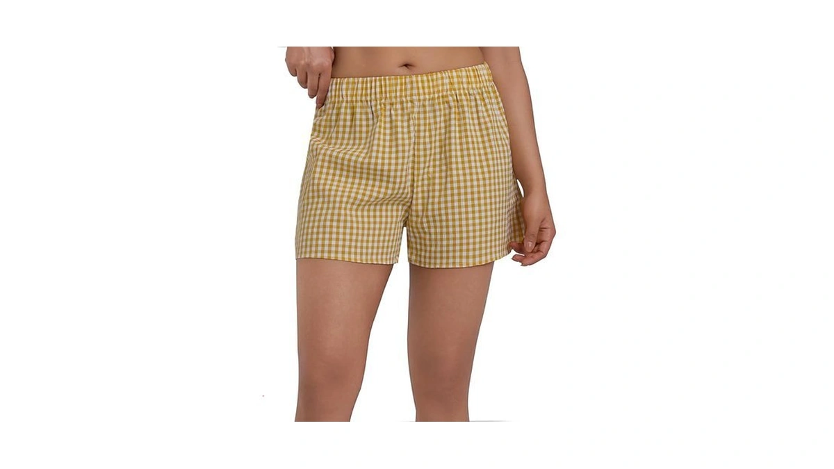 Sunzel Women S Gingham Plaid Boxer Shorts 3 Elastic... - Coupon
