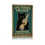 Funny Bar Signs It S Tito S O Clock Black Cat... - Coupon