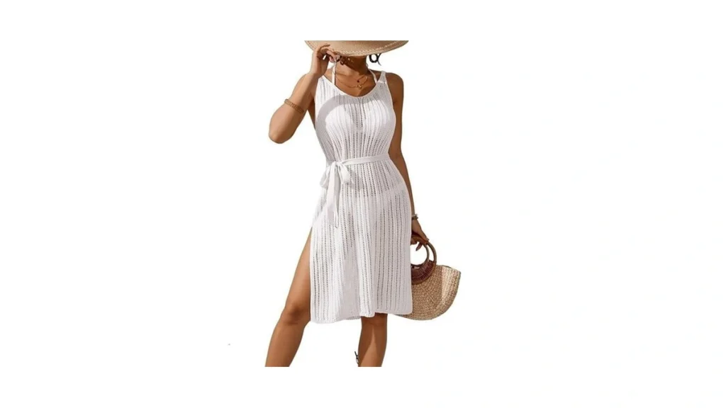 Breathsunny Womens Crochet Open Knit Slim Fit... - Coupon