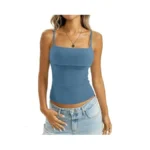 Easygala Womens Cotton Foldover Tank Tops Sexy... - Coupon
