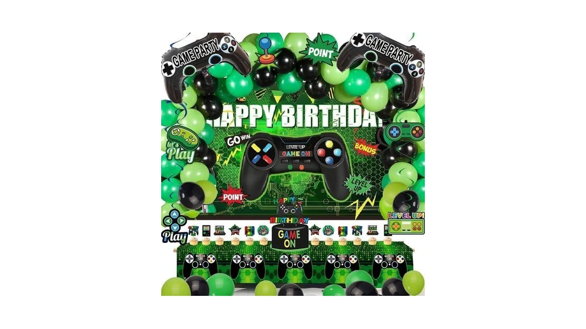 Video Game Birthday Party Decorations Kit 77pcs... - Coupon