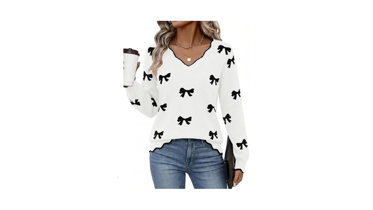 Lagracia Womens Fall V Neck Sweater 2026... - Amazon Promo Code