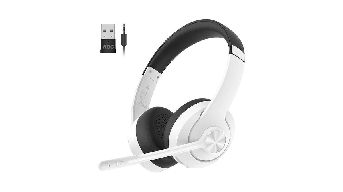 Aoc Wireless Headset With Mic For Work With Noise... - Coupon