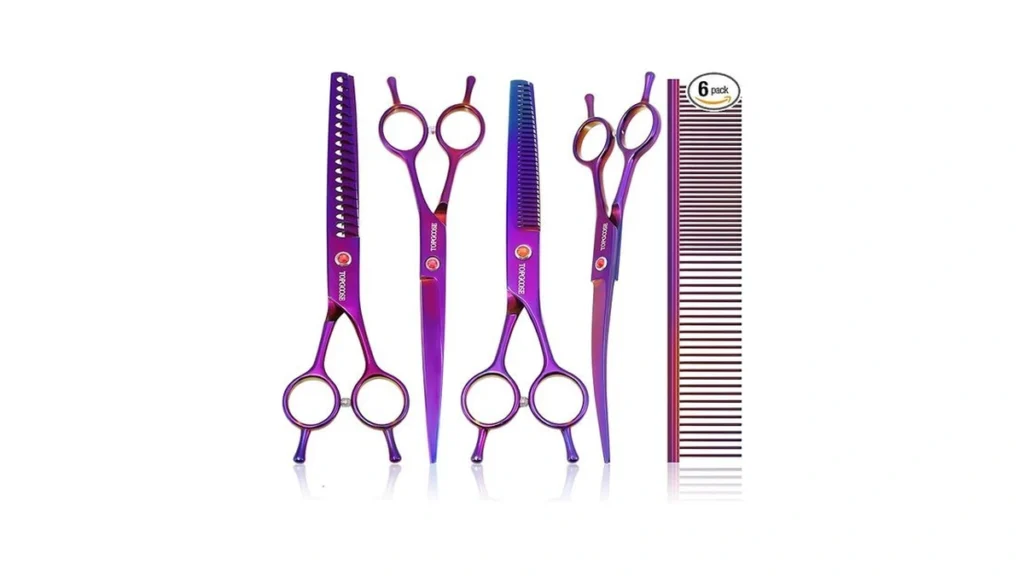Topgoose Dog Grooming Scissors Kit Professional 6... - Coupon