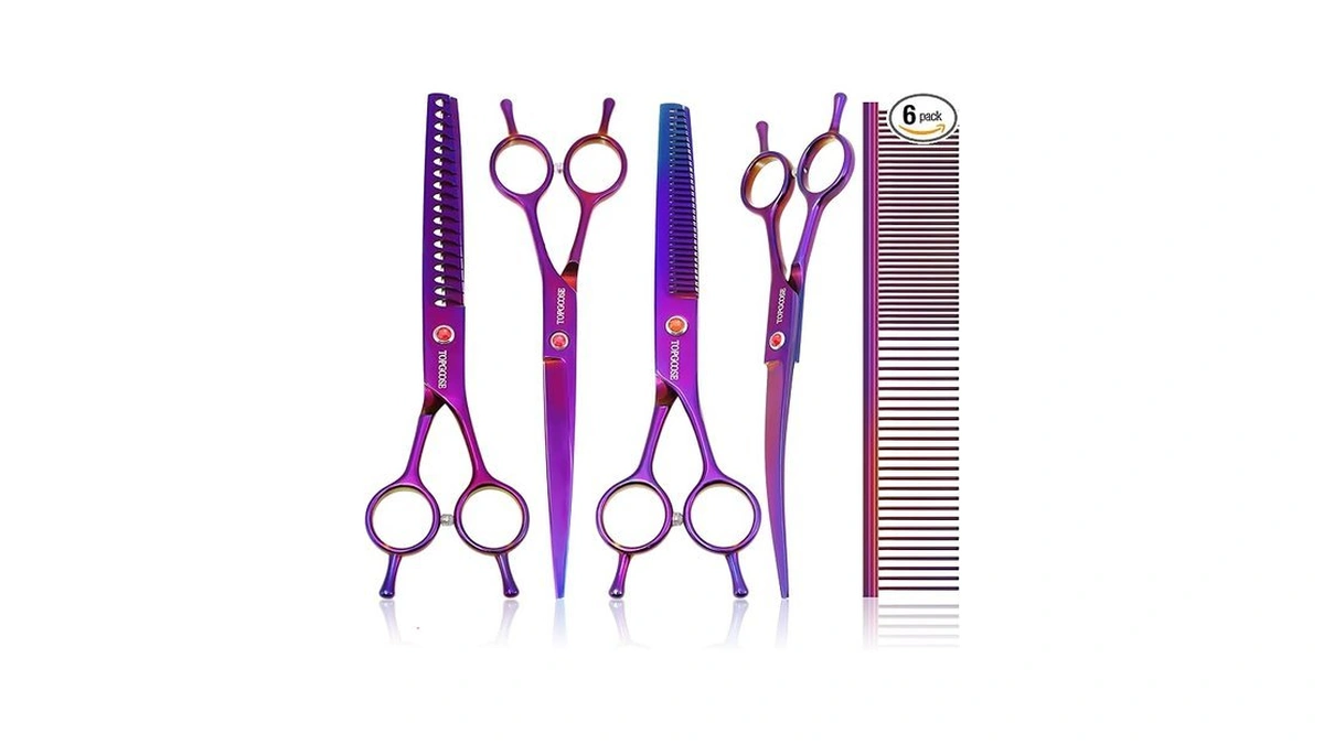 Topgoose Dog Grooming Scissors Kit Professional 6... - Coupon