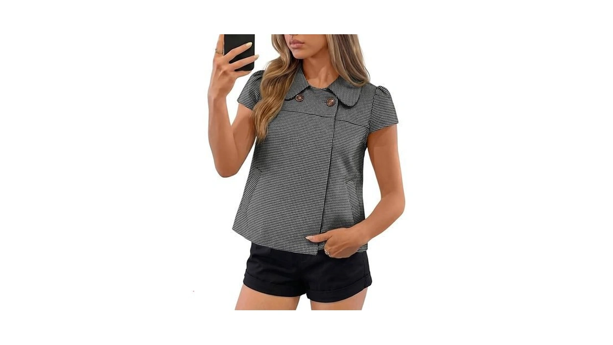 Tankaneo Womens Summer Babydoll Tops Cap Sleeve... - Coupon