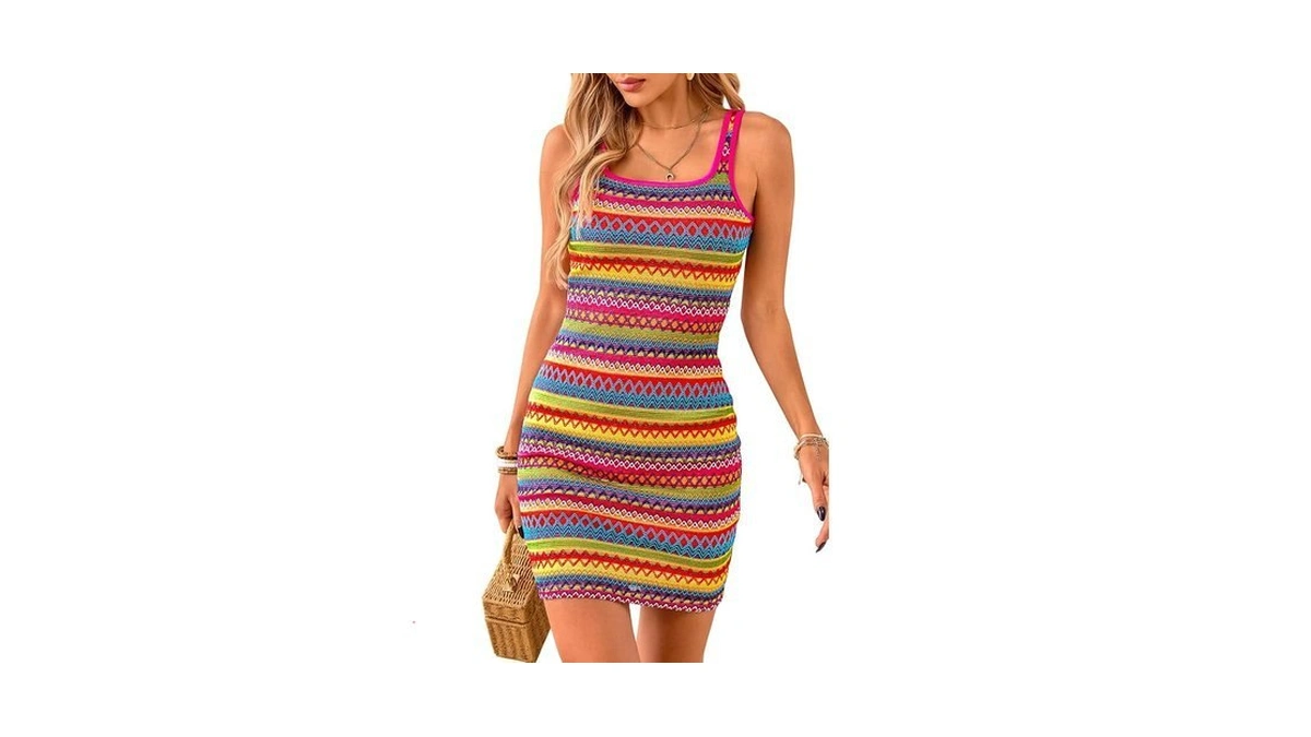Prettygarden Womens 2026 Summer Mini Dresses Square... - Coupon