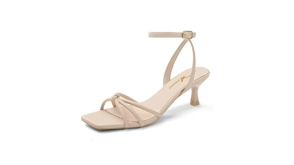 Athlefit Women S Nude Kitten Heels Square Toe... - Coupon