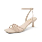 Athlefit Women S Nude Kitten Heels Square Toe... - Coupon
