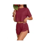 Prinstory Womens Pajama Sets Side Split Shorts Pj... - Coupon