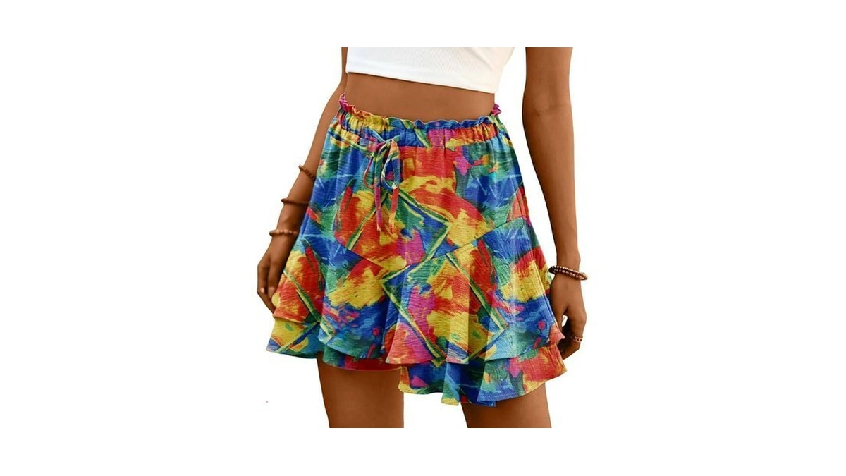 Lepunuo Shorts For Women Summer Casual Chiffon... - Coupon