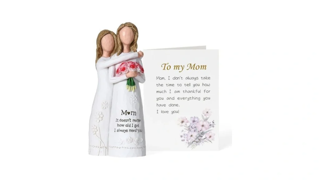 Ocosy Hand-painted Mom Daughter Resin Figurine... - Coupon