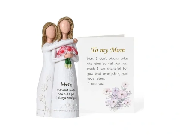 Ocosy Hand-painted Mom Daughter Resin Figurine... - Coupon