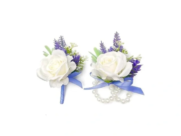 Rose Corsage And Boutonniere Set Lavender Blue... - Coupon