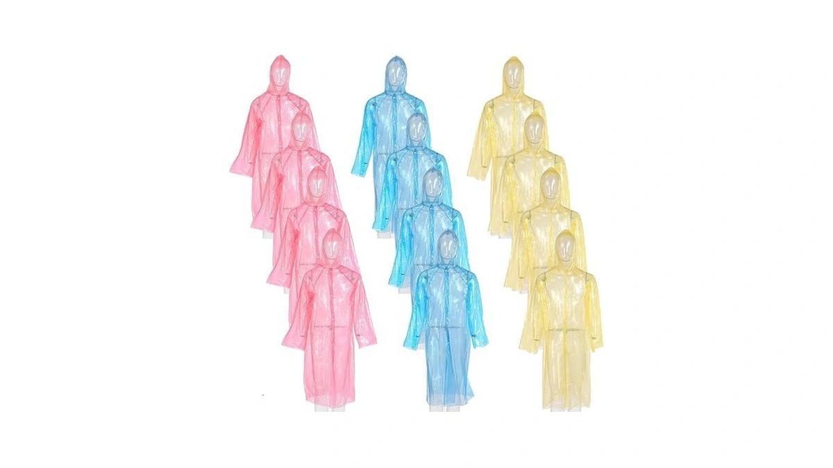 Aywvrbst 12 Pack Rain Ponchos With Hood For Adults... - Coupon
