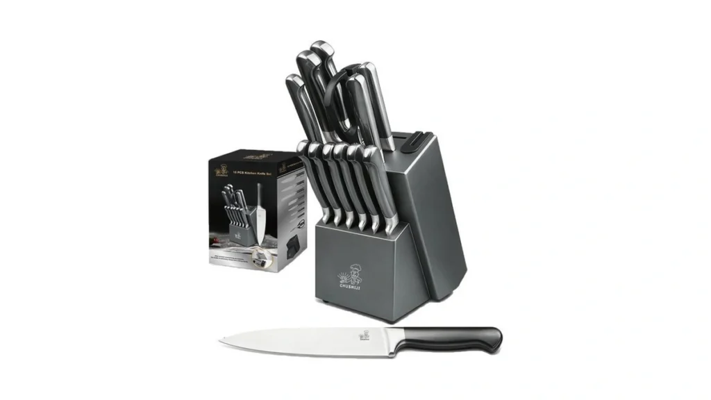 Knife Set - 15 Pcs Kitchen Knife Set With Built-in... - Coupon