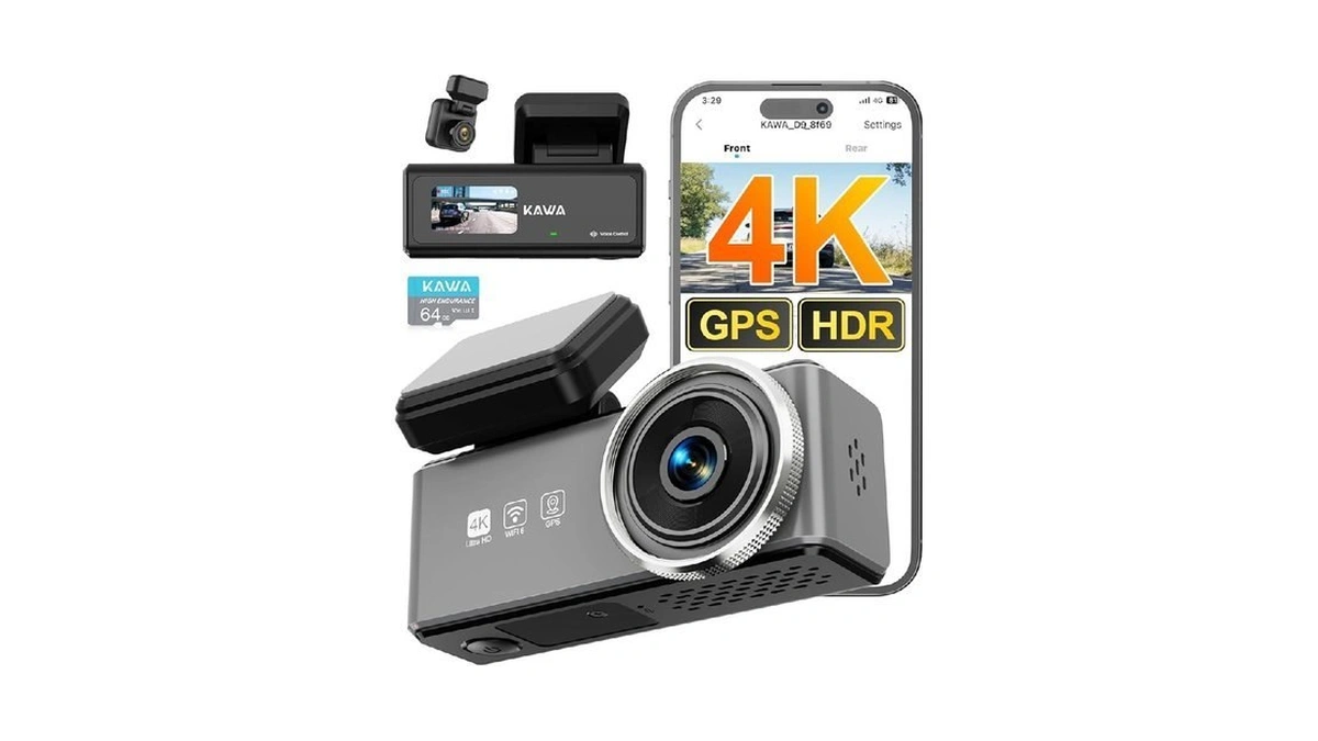 Kawa New 2 Channel Dash Cam 4k 1080p Dashcam For... - Coupon