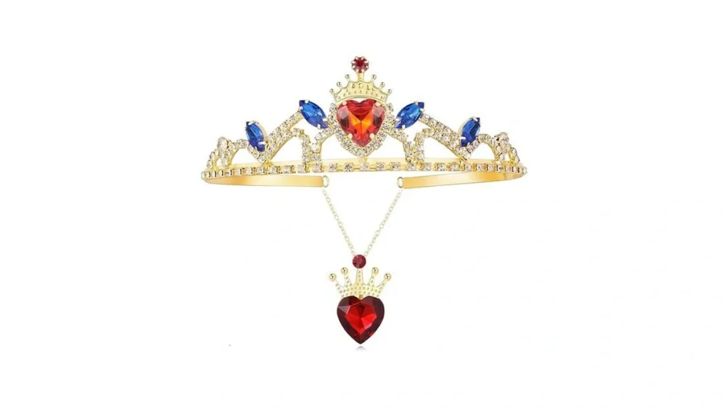 Kdlcy Evie Red Heart Tiara And Necklace Descendants... - Coupon