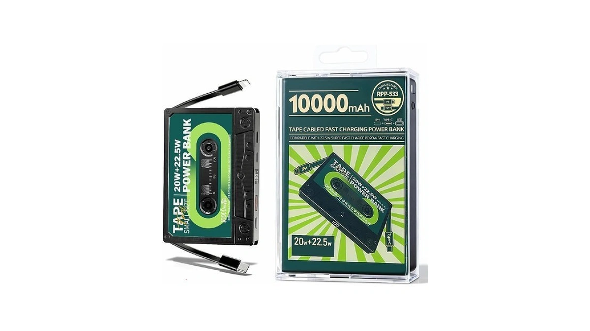 Retro Cassette Power Bank 10000mah Vintage 22 5w... - Coupon
