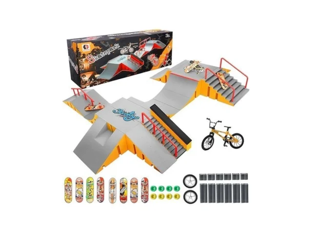 Rngodo Finger Skateboard Park Kits 14-in-1 Bigger… – Coupon