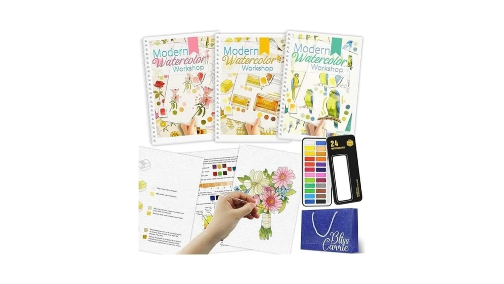 3pcs Watercolor Workbook Paint Book Beginner... - Coupon