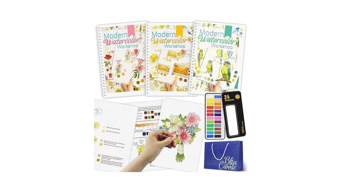 3pcs Watercolor Workbook Paint Book Beginner... - Coupon