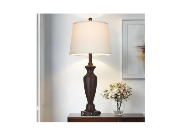 Luxeflow 30 Tall Brown Table Lamp For Living Room... - Coupon