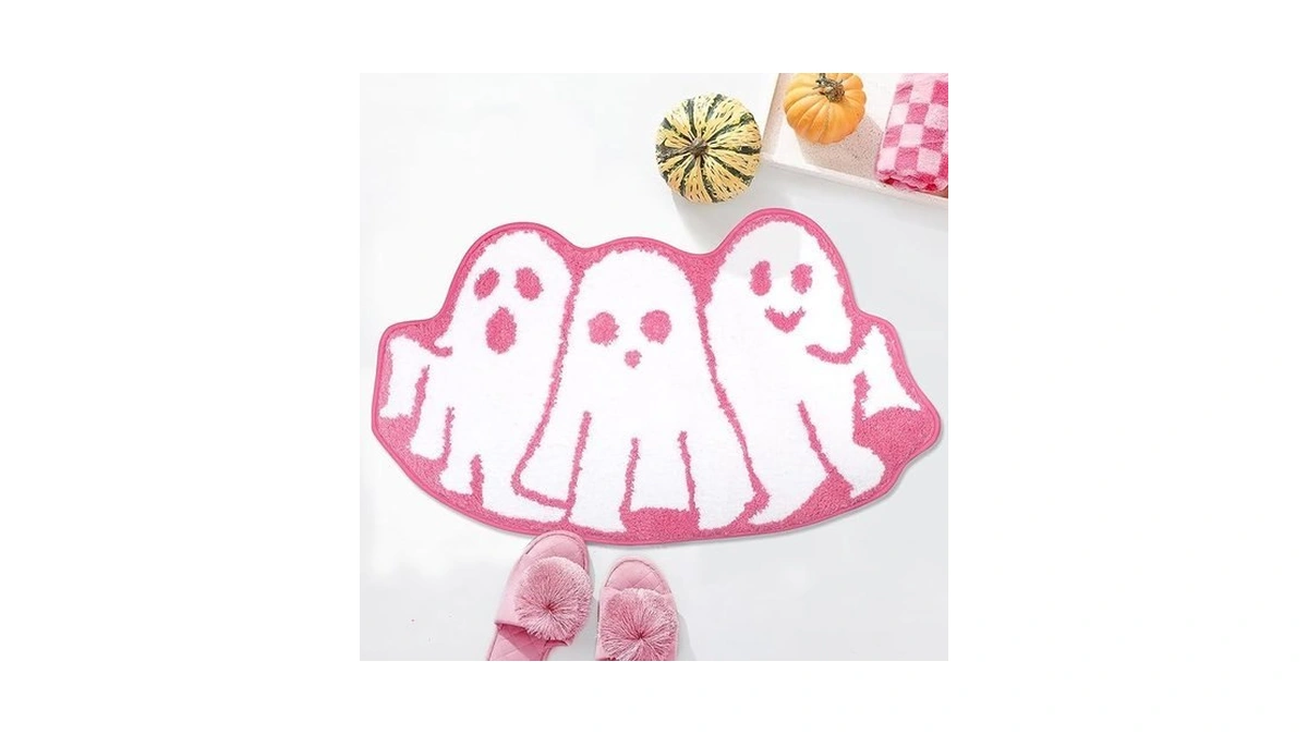 Percozzi Pink Ghost Bath Rug Galentines Tufted Rug... - Coupon