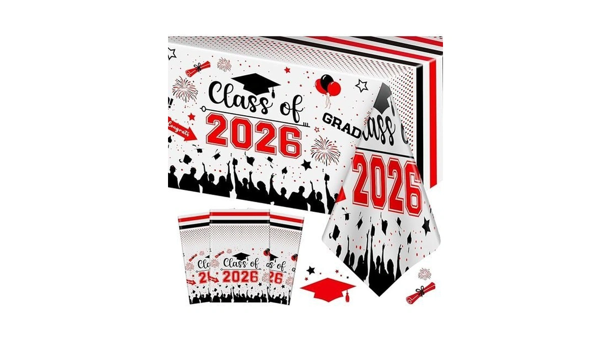 Graduation Decorations Class Of 2026 Tablecloth - 3... - Coupon