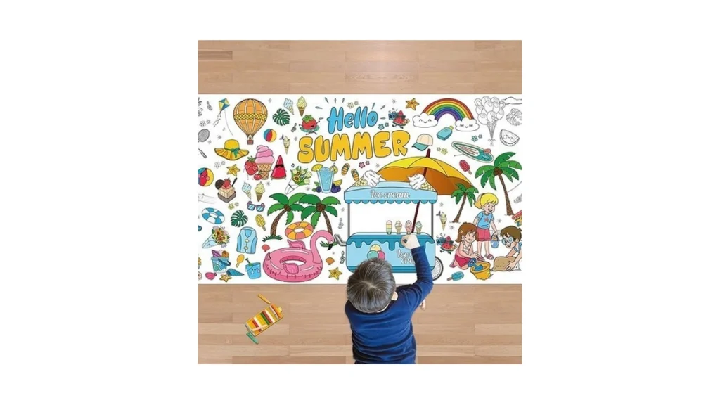 Ohome Summer Giant Coloring Poster Tablecloth -... - Coupon