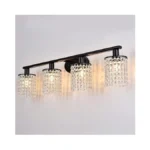 Luburs Black Vanity Light 4-light Crystal Bathroom... - Coupon
