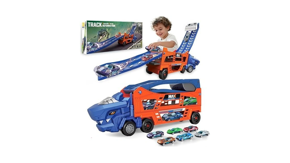 Dinosaur Truck Toys For Kids 3-5 - Transporter... - Coupon