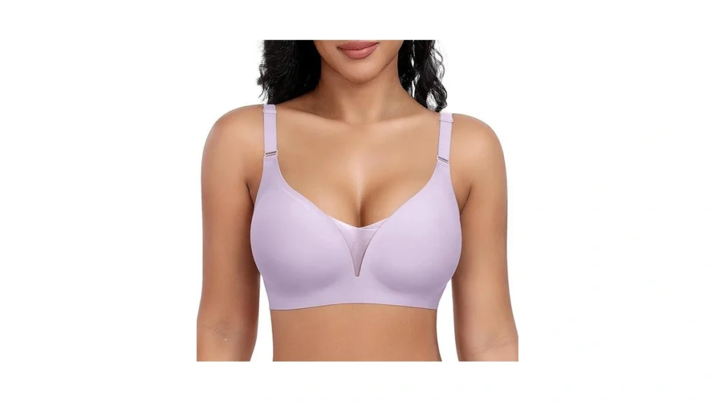 Wireless Bras For Women Lace V Neck No Underwire... - Coupon