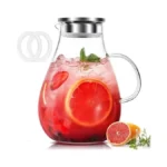 Luna Mantha Glass Pitcher With Lid 86oz Glass Water... - Coupon