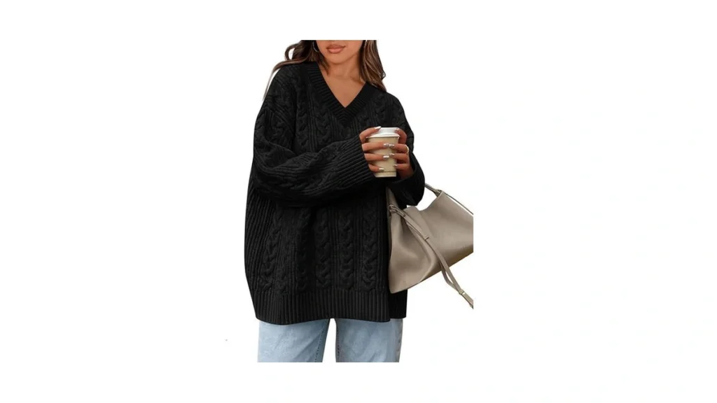 Okiwam Women S Oversized Sweaters Long Sleeve V... - Coupon