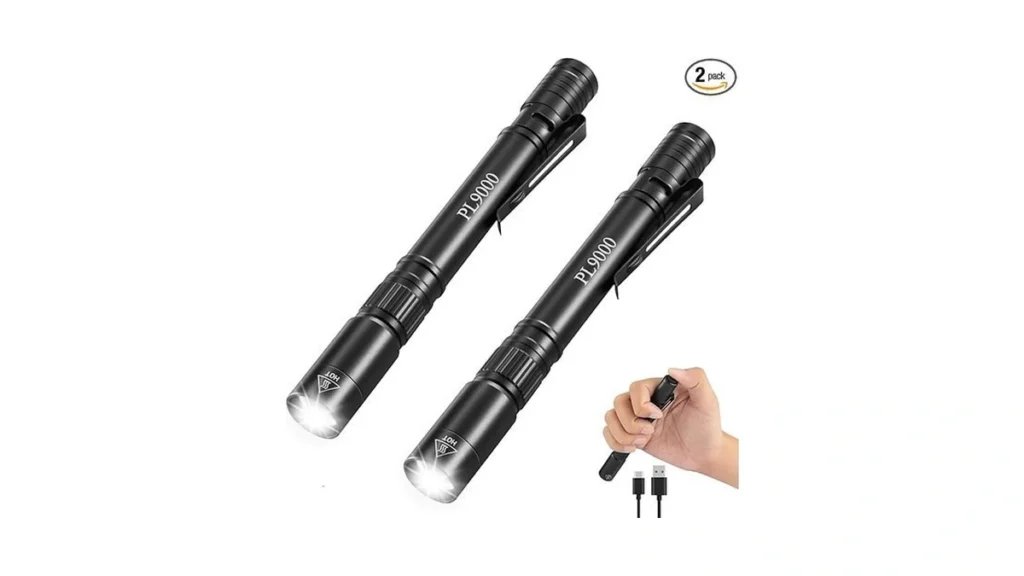2pack Pen Flashlight Rechargeable Pl9000 5mode... - Coupon