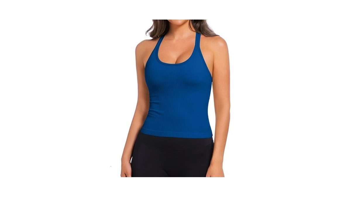 Tpleetkee Built In Bra Tank Tops For Women Scoop... - Coupon