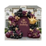 Dark Purple Black Gold Balloon Garland Arch Kit -... - Coupon