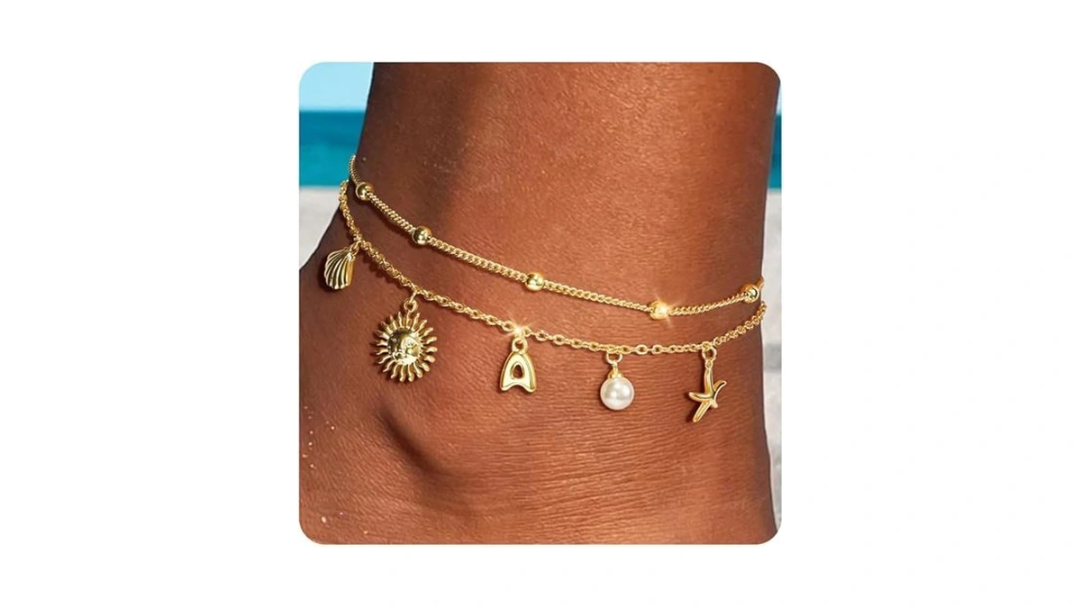 Jiaoge Gold Anklets For Women Waterproof - Gold... - Coupon