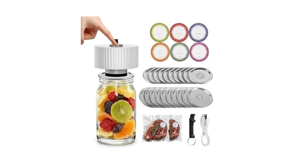 Electric Mason Jar Vacuum Sealer Kit One-touch... - Coupon