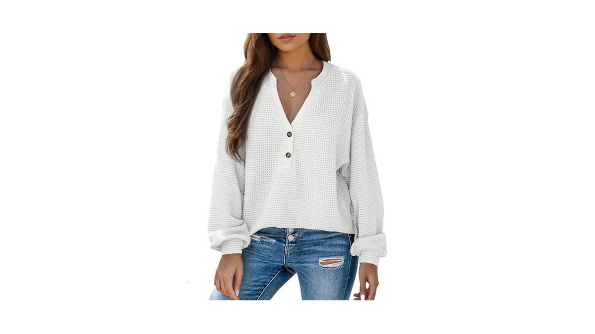 Dokotoo Spring Tops For Women 2026 Casual V Neck... - Coupon