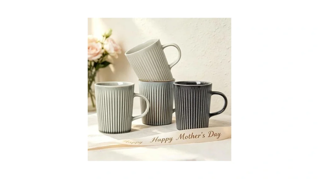 Alofmo Coffee Mugs Set Of 4 Modern Striped... - Amazon Promo Code